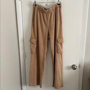 Casual Tan Cargo Sweatpants